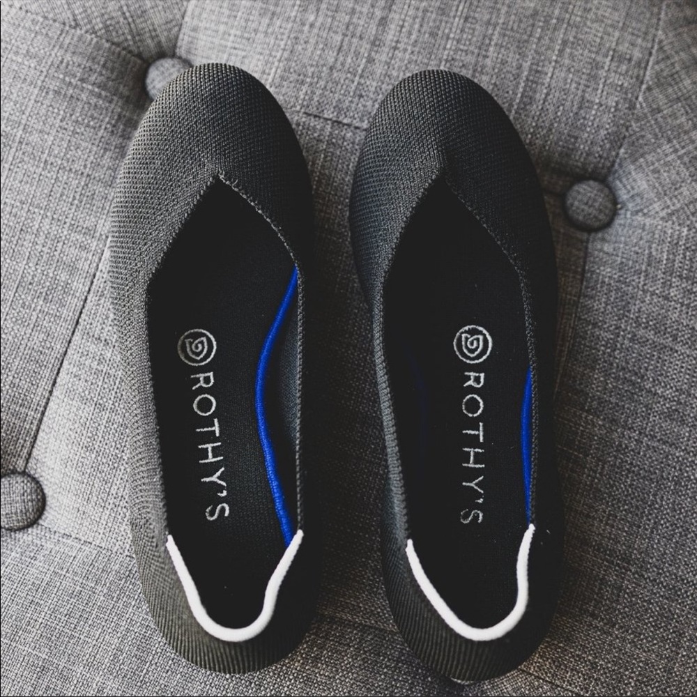 Rothy's Black THE FLAT: size 6